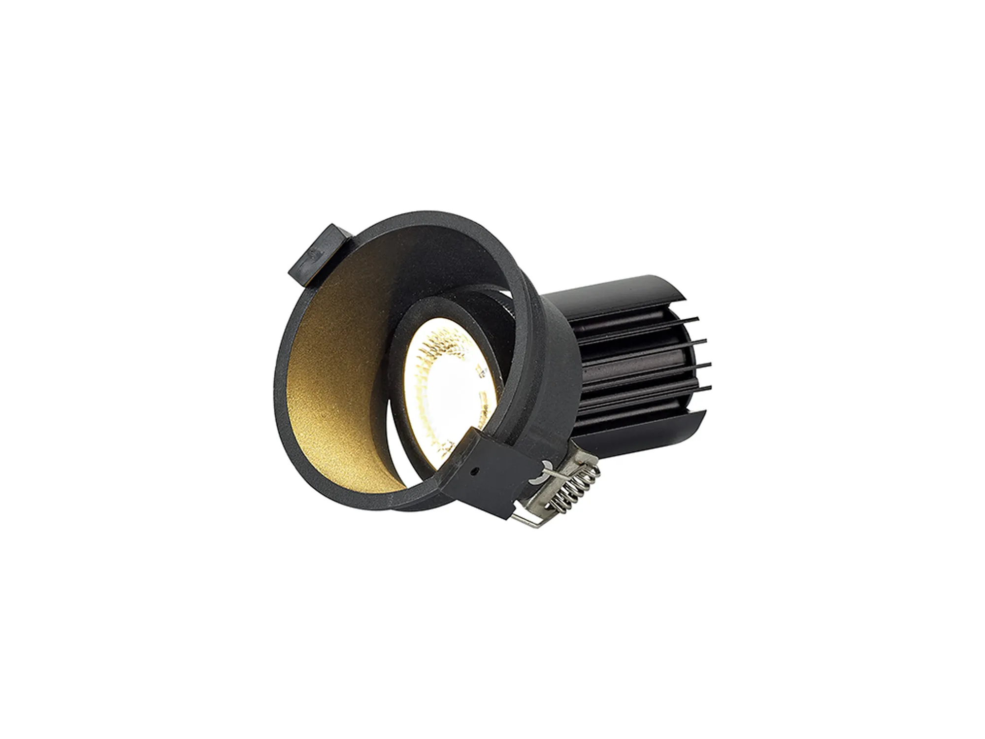 DM201738  Bania A 12 Powered by Tridonic  12W 2700K 1200lm 12° CRI>90 LED Engine, 350mA Black Adjustable Recessed Spotlight, IP20